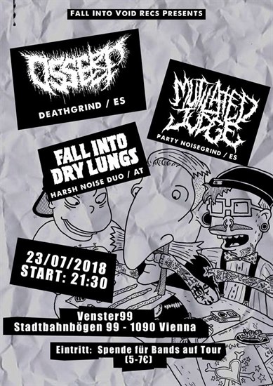 Mutilated Judge, Ósserp & Fall Into Dry Lungs @ Venster99, Vienna