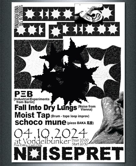 PEB, Moist Tap, schoco mune & Fall Into Dry Lungs @ Vondelbunker, Amsterdam, NETHERLANDS