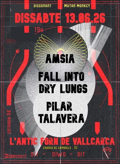 Amsia, Pilar Talavera & Fall Into Dry Lungs @ Antic Forn de Vallcarca, Barcelona, SPAIN